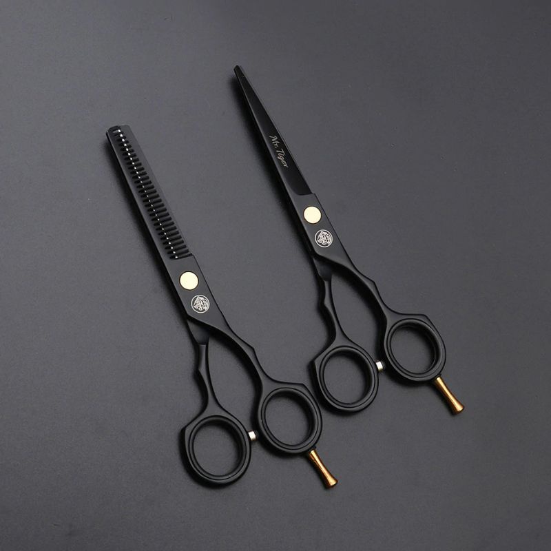 Gunting Rambut Professional Barber Hairdressing Scissors 5.5 Inch 2 PCS with Razor Comb