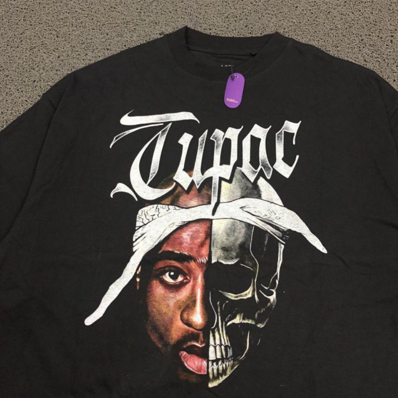 TSHIRT KAOS PRIA TOXIC1805 TUPAC BLACK VINTAGE PREMIUM AUTHENTIC