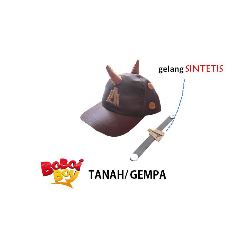 Topi Boboiboy Tanah Gempa