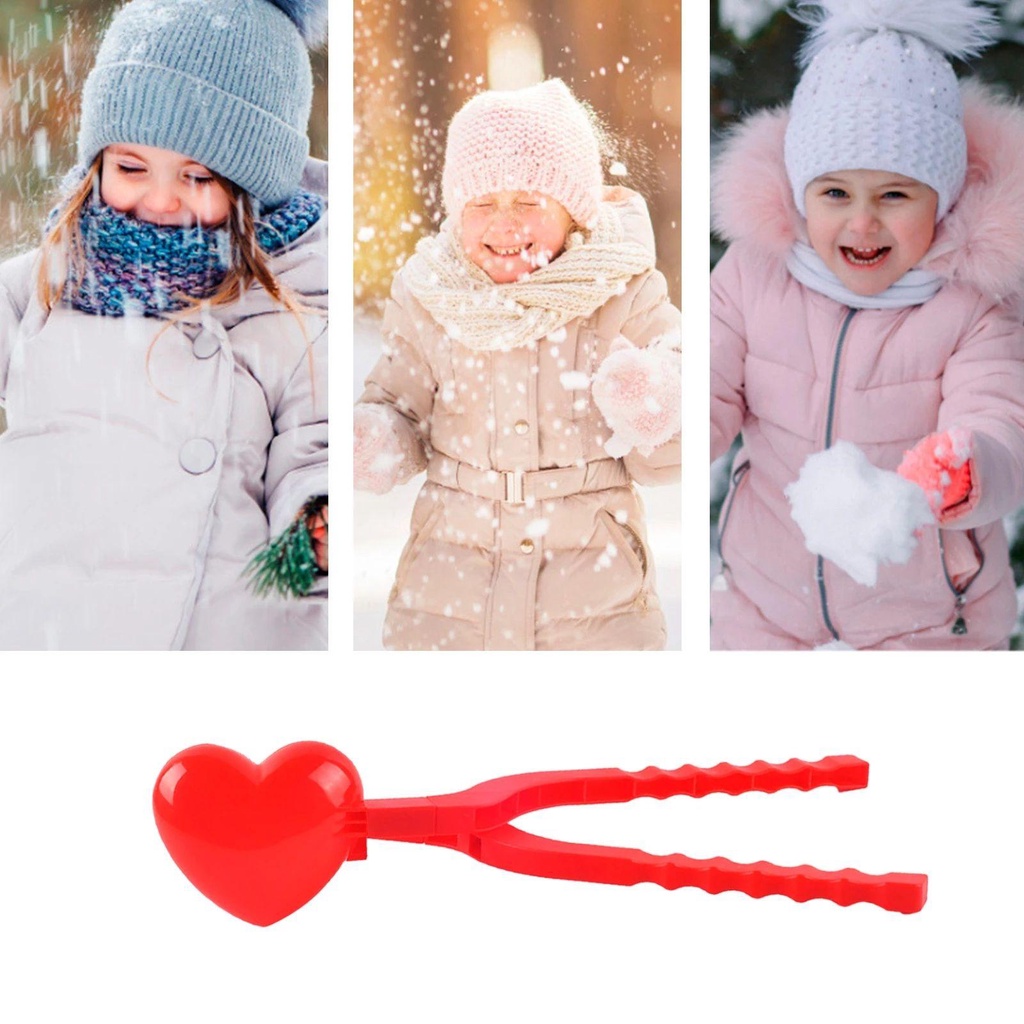 Top Heart Snowball Maker Bebek Plastik Pentagram Mainan Cetakan Outdoor