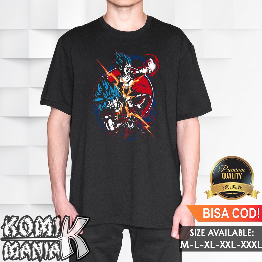 Kaos Distro Anime Baju DragonBall T Shirt Gambar Dragon Ball Tshirt Wibu Lengan Panjang Pendek Origi