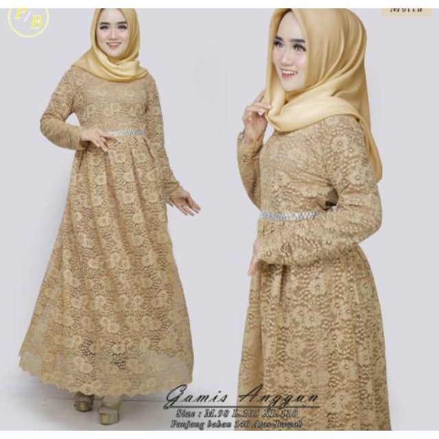 Realpic Maxi Brukat Anggun Original Butik