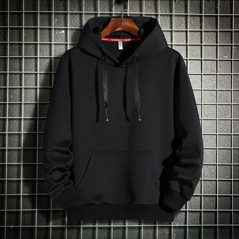 Sweater Polos Jumper Hoodie Hitam Unisex / Sweater Pria / Sweater Cewek / Sweater Cowok