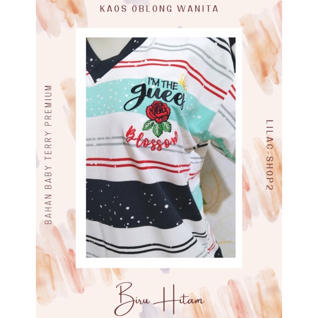 KAOS OBLONG WANITA KRA V BAHAN BABY TERRY PREMIUM