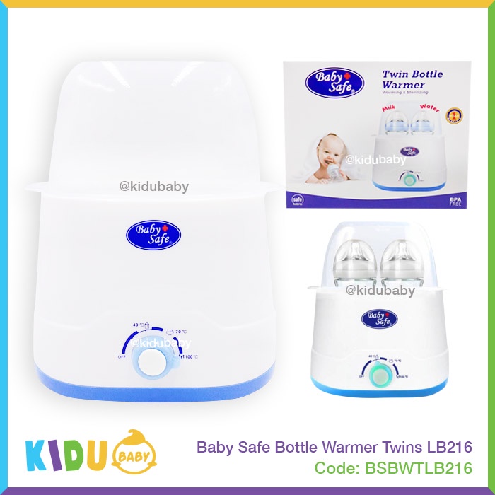 Baby Safe Bottle Warmer Twins LB216 Kidu Baby