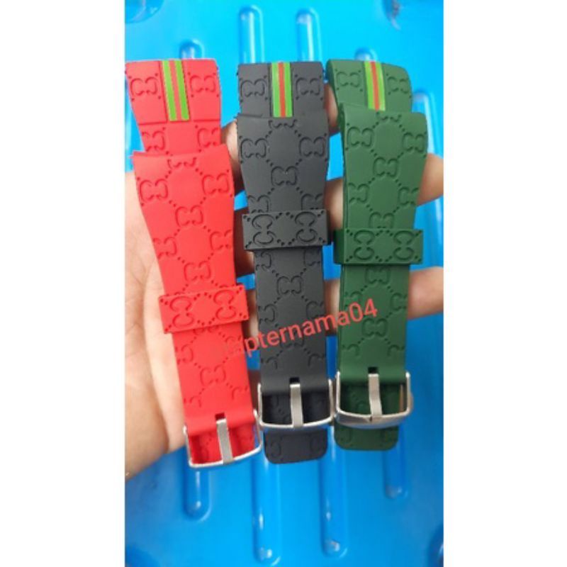 Strap tali jam tangan Gucci rubber soft tali jam Gucci