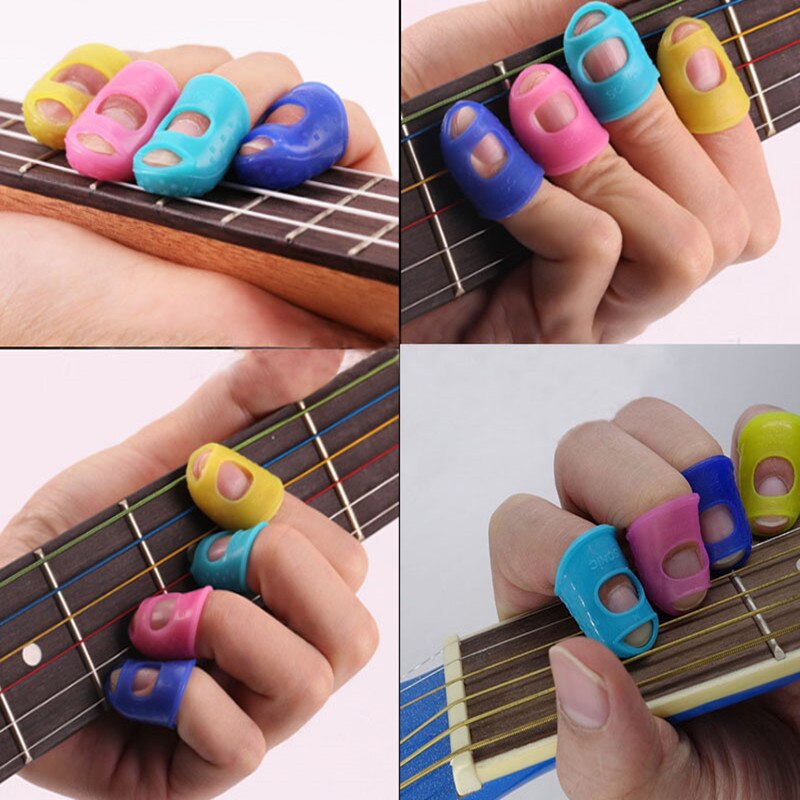 ⭐ready⭐5pcs Set Silikon pelindung jari gitar