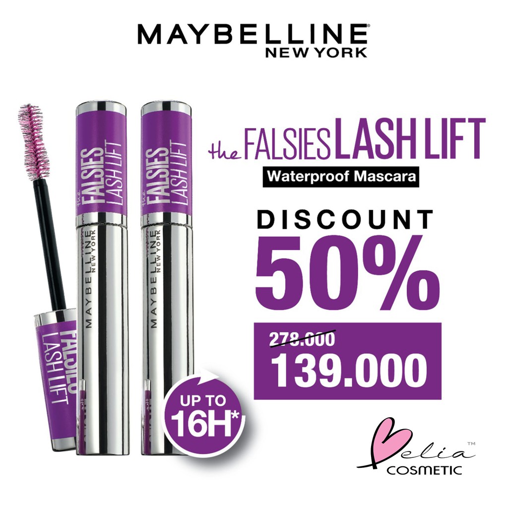 ❤ BELIA ❤ MAYBELLINE The Falsies Lash Lift Waterproof Mascara (✔️BPOM)