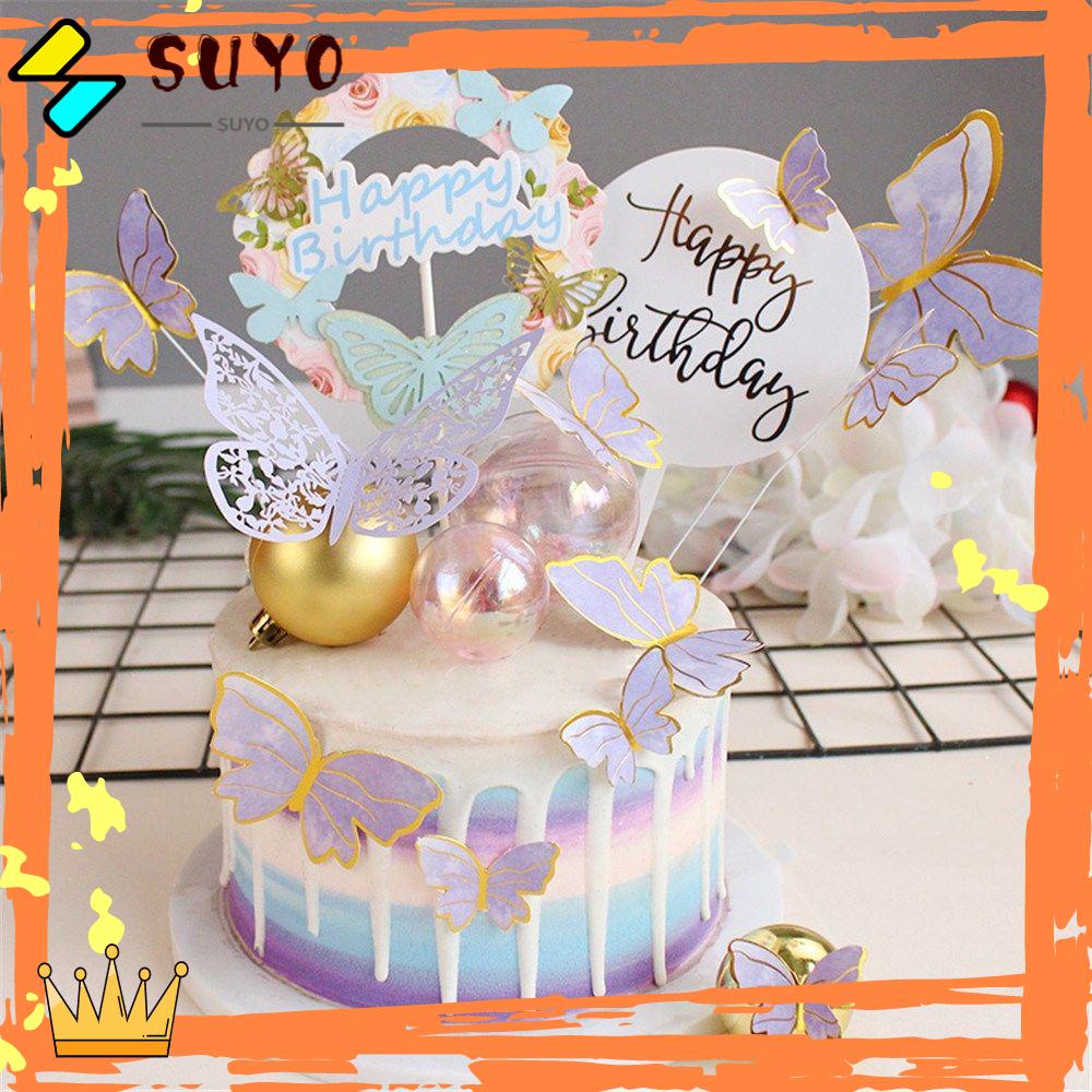 Suyo 1 Set Topper Kue Bentuk Bola Warna-Warni Untuk Baby Shower / Ulang Tahun