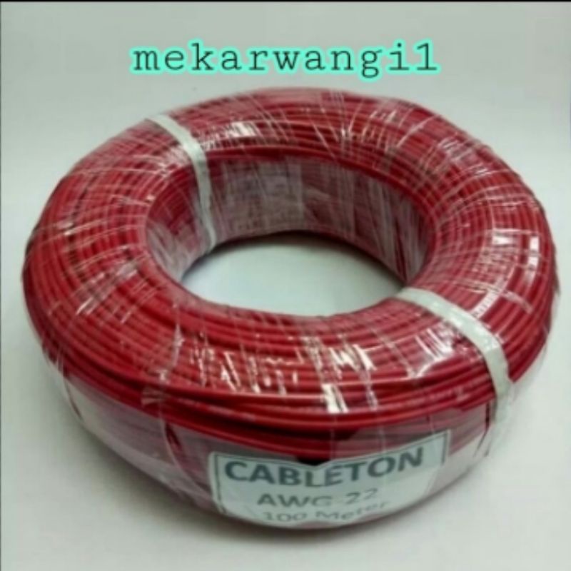 Kabel awg 22 single serabut tembaga putih panjang 100meter