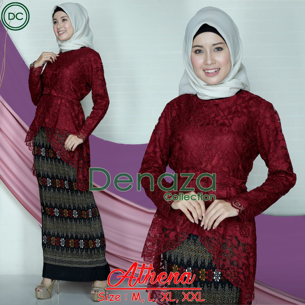 DEN&gt; NEW DESIGN KEBAYA BRUKAT - KEBAYA ATTENA - BRUKAT FASHION ANAK MUDA - BAJU KEBAYA MODERN PESTA