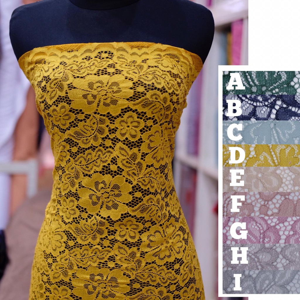 Bahan Brokat Fatmawati / Kain Brukat Kebaya meteran Fatmawaty