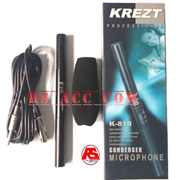 Mic Microphone Krezt K 818 Condenser Shotgun Original Garansi Resmi