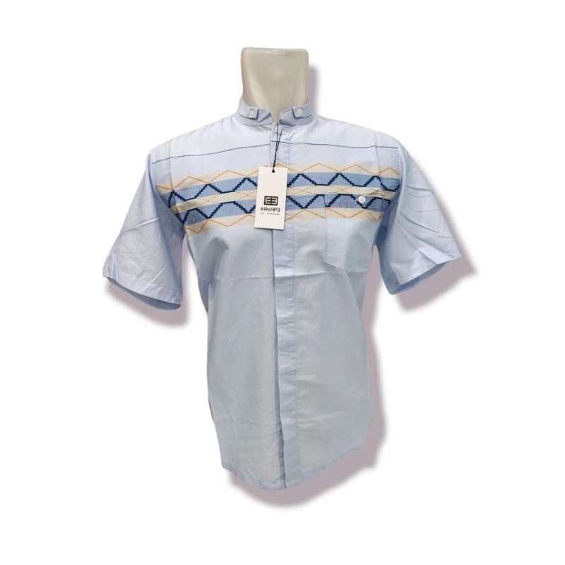 Kemko Kemeja Koko Pria Distro Merk Erkape Lengan Pendek Polos Motif Baju Muslim Laki Laki Cowo Pakistan Kancing Tiga Baju Solat Lebaran Terbaru Size M L XL