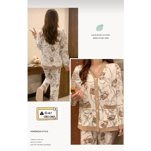 Stelan baju tidur Pp / Piyama import Hijab PP import  fashion Baju tidur dewasa