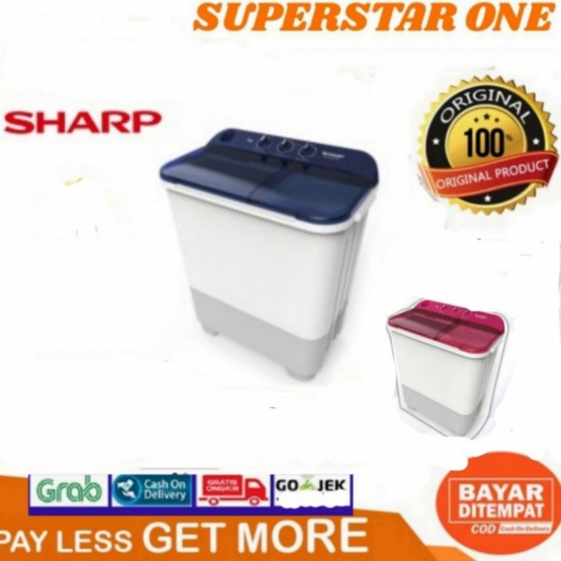 Mesin Cuci Sharp 2 Tabung Es-T75NT/ES T75NT/EST75NT 7,5KG