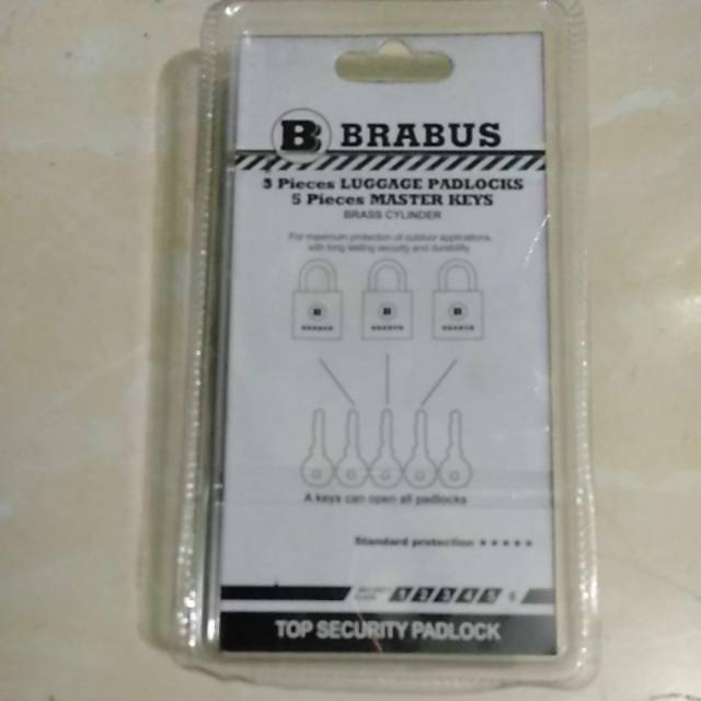 Gembok koper master key gembok tas brabus 3pcs