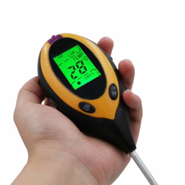 Digital Soil Analyzer Tester Meter Alat Ukur Kondisi Tanah 4 in 1 Suhu Sunlight