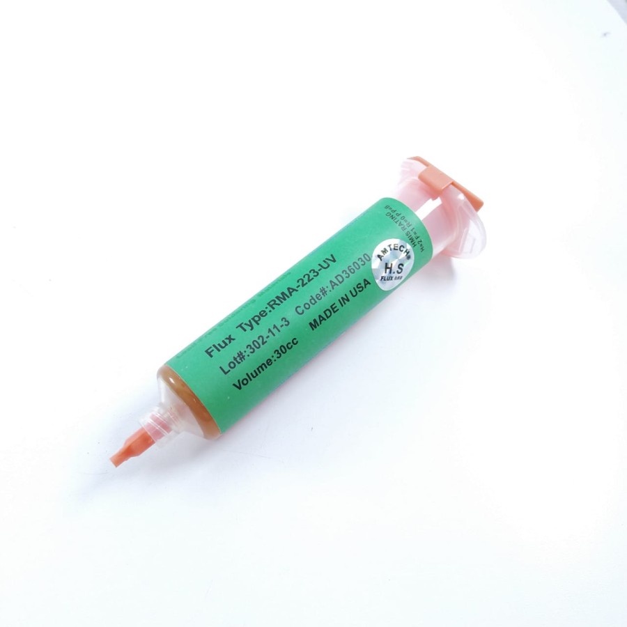 Flux Amtech RMA223UV 30cc ORIGINAL Minyak Solder Pasta RMA-223-UV 30 CC