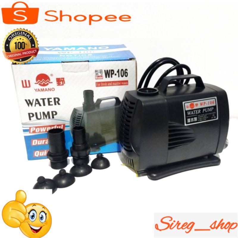 YAMANO WP 106 4000L/H , Pompa Air Celup Akuarium/Kolam Ikan KOI 85Watt