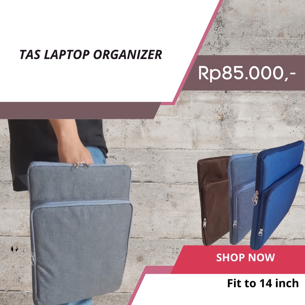 TAS LAPTOP / LAPTOP ORGANIZER FOR MACBOOK NOTEBOOK 14 INCH