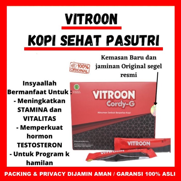 Vitroon Cordy G Kopi Stamina Pria Dewasa Kuat Tahan Lama