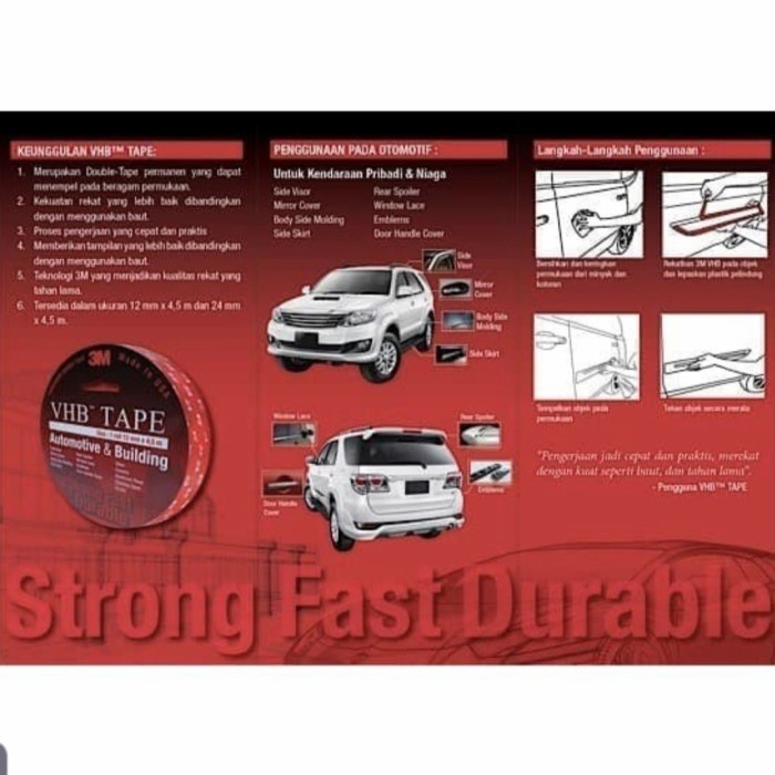 

Terlaris 3M Double Tape Vhb 4900 Size 12Mm 4,5M Original Murah
