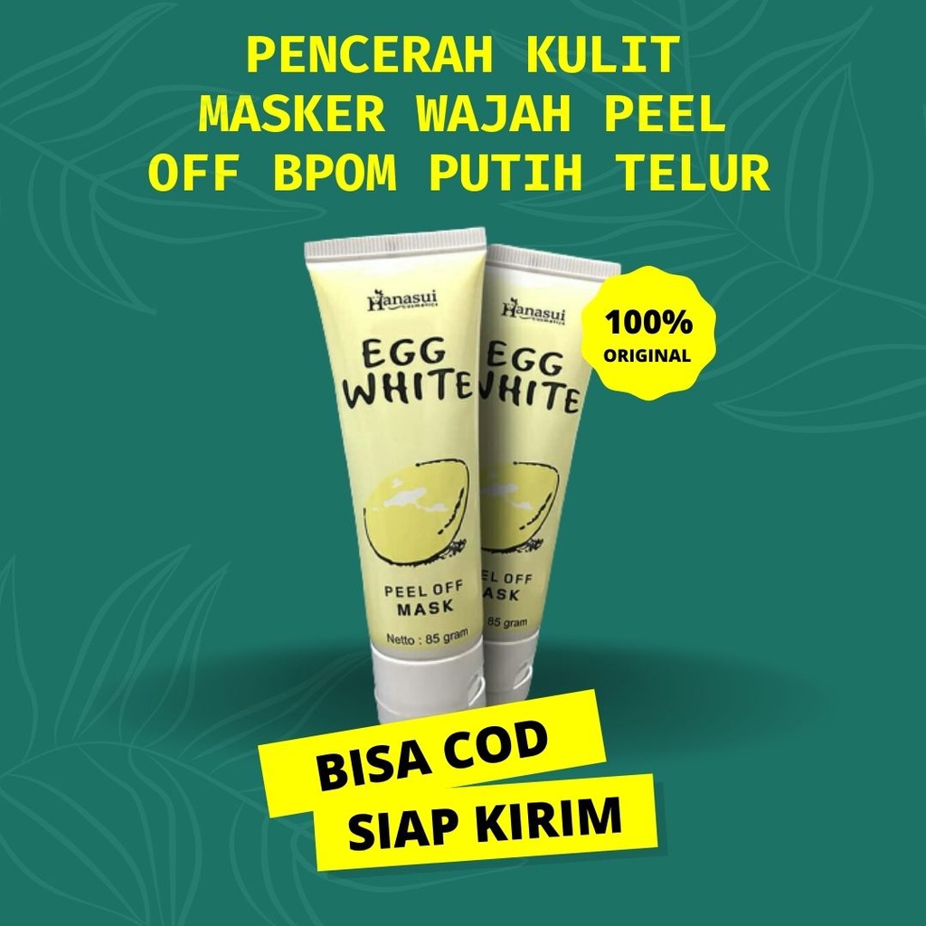 Pengecil Poripori Pencerah Kulit Masker Wajah Peel Off BPOM Putih Telur Mask Murah Pria Wanita