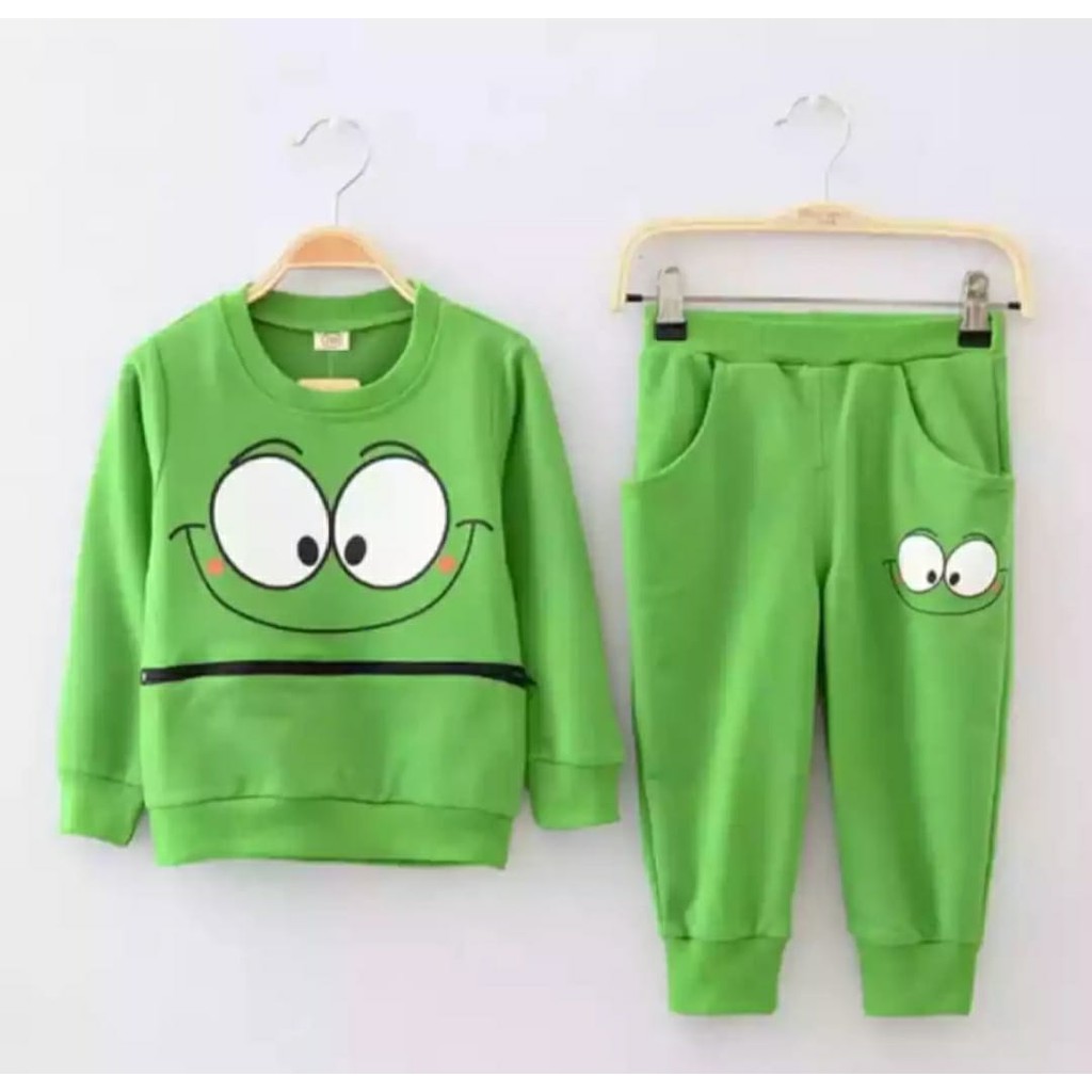 STELAN ANAK KEROPI BAHAN BABYTERY SETELAN SWEATER ANAK setelan sweater jogger anak perempuan 1-5 thn