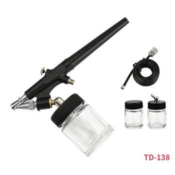 Mini Airbrush Paint Spray Gun Sandblaster Kit - Hitam