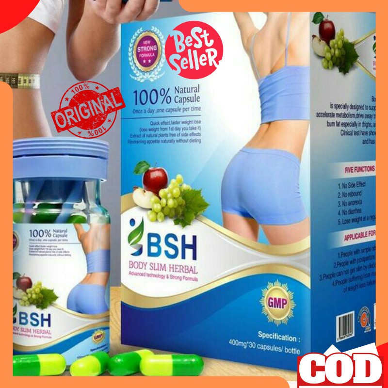 Obat Diet Pelangsing Body Slimming Herbal Penurun Berat Badan BSH Import Original Kemasan Baru