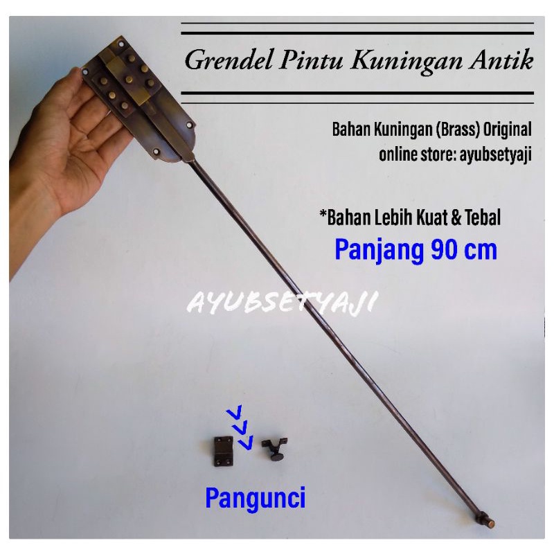 Jual Grendel Panjang Cm Kuningan Grendel Pintu Batavia Cm Kuningan Cm Protugis Pengaman