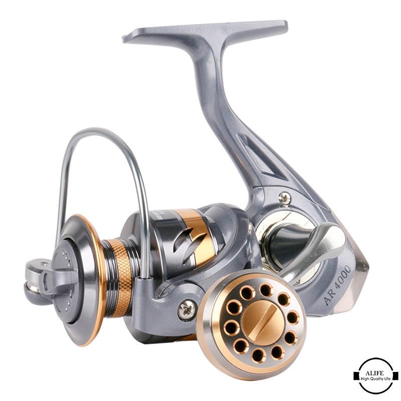 AR gulungan senar penggulung senar reel deukio spinning 2000 - 7000 spool full metal