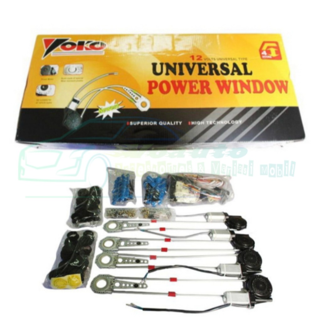 Power Window Universal YOKO 4 Pintu Set Lengkap Premium