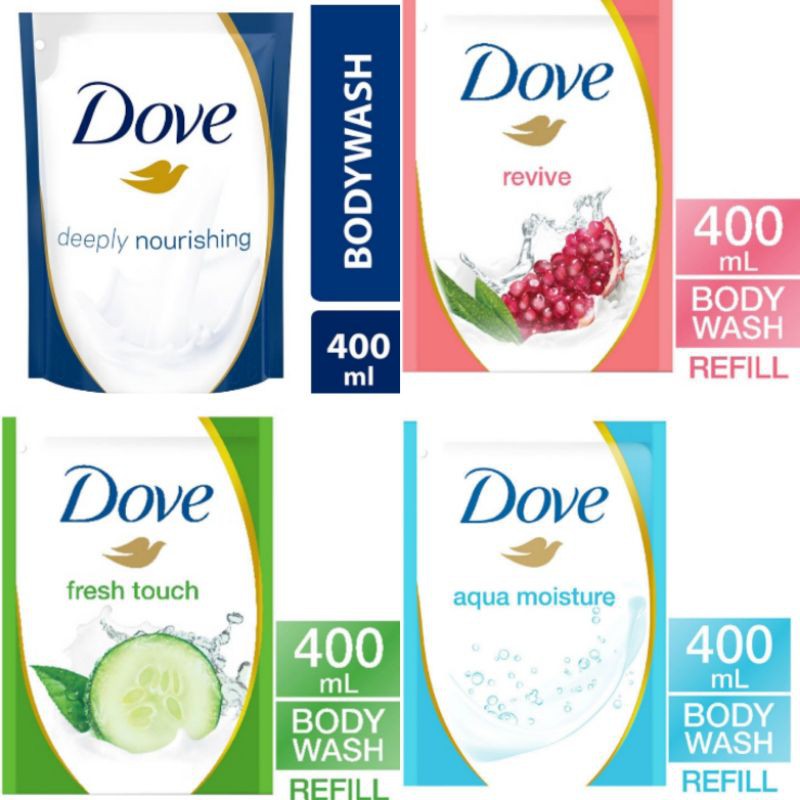 DOVE Body Wash Refill / botol 400ml all varian | Shopee Indonesia