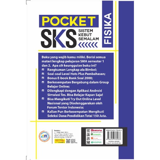 PAKET SKS SMA IPA | POCKET SKS MATEMATIKA,KIMIA,FISIKA,BIOLOGI SMA-6