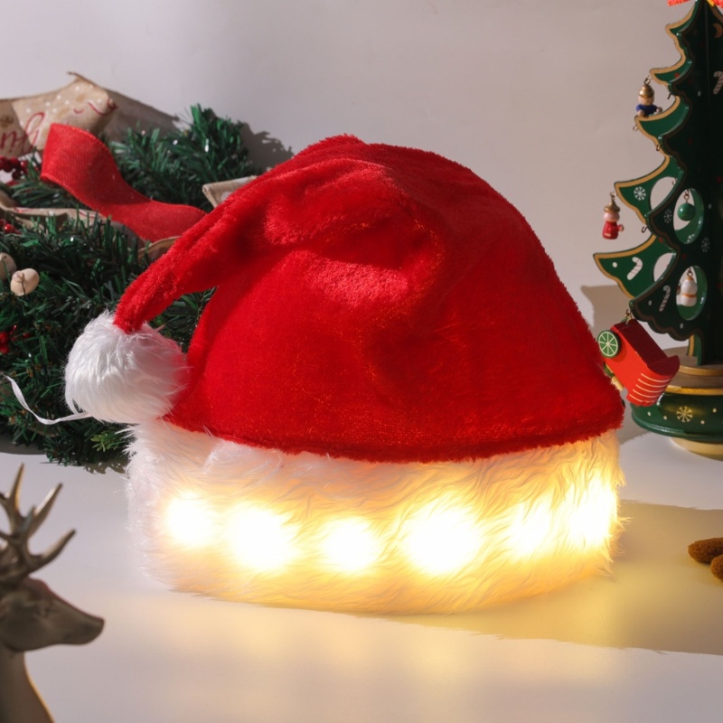 Ornamen Topi Santa Claus Warna Merah Untuk Pesta Natal