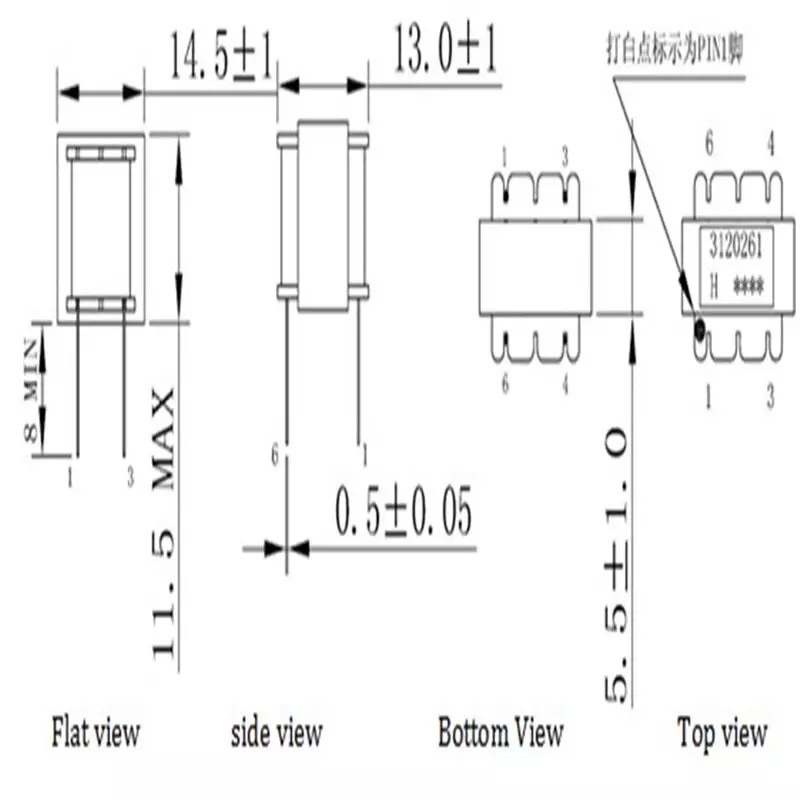 Trafo Audio Transformers 600 Ohm EI14 Efisiensi Tinggi Transformator Isolasi