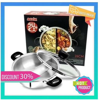 FREE TUTUP KACA PANCI MAXIM SUKI SEKAT 26cm 30 cm SHABU SUKIYAKI HUO HUOGUO INDUKSI KOMPOR LISTRIK