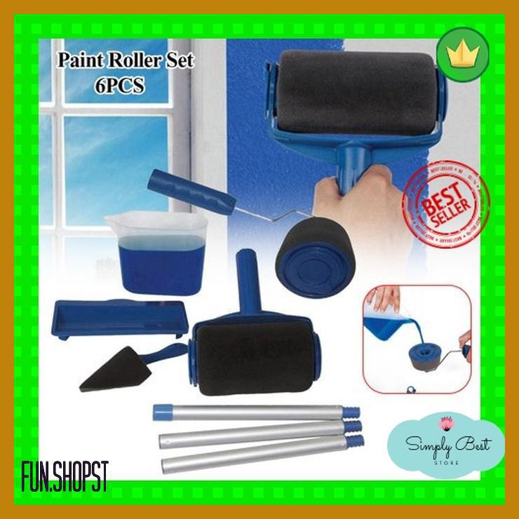EASY MAGIC PAINT RUNNER PRO ROLLER ALAT ROLL CAT TEMBOK SMART PRAKTIS - BIRU