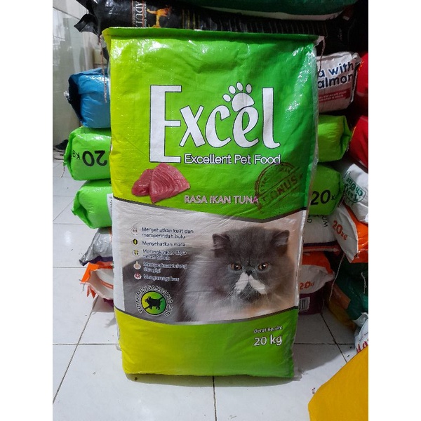 Grab/Gojek Makanan Kucing Excel 20kg Rasa Tuna-Bentuk Donat
