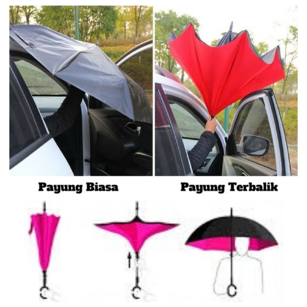 Payung Terbalik Upside Down Umbrella Inverter Ubrello 113150