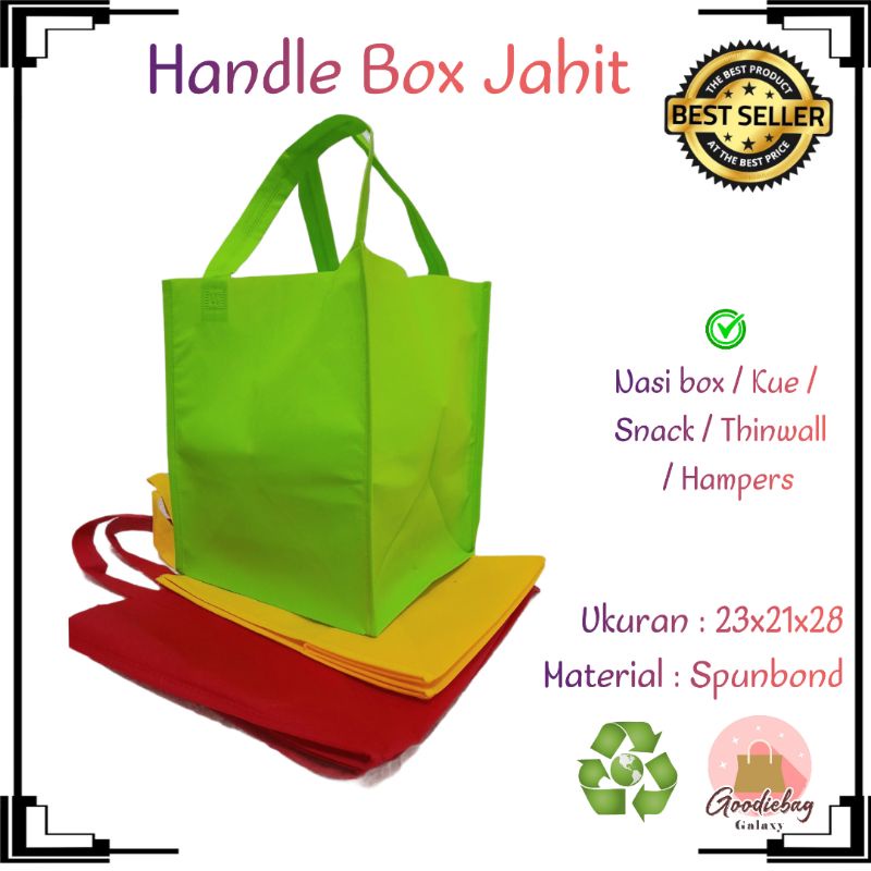 

Tas hajatan spunbond jahit polos 23x21 tas syukuran selamatan besek kotak nasi bento snack murah