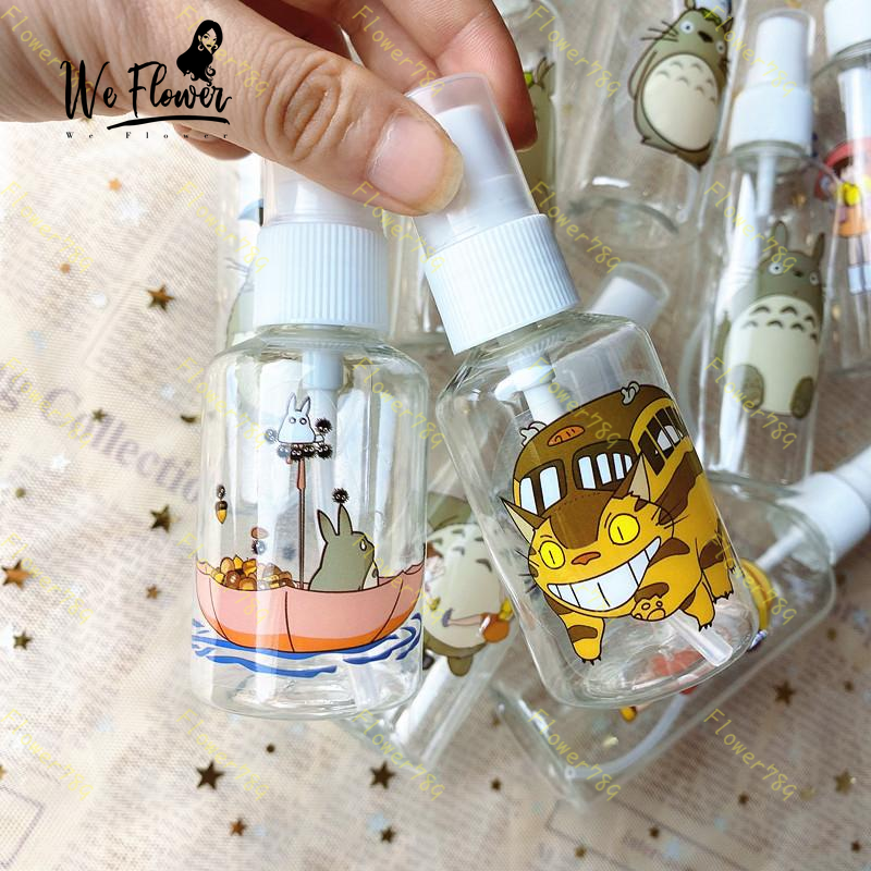 (We) Botol Kosong Bahan Plastik Desain Totoro Kartun Kapasitas 50ml/100ml Portabel Untuk Travel