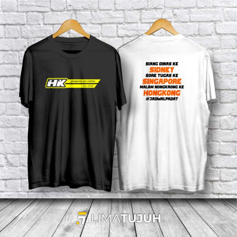 Kaos Baju HK Togel / Kaos Slot Bahan Premium PG