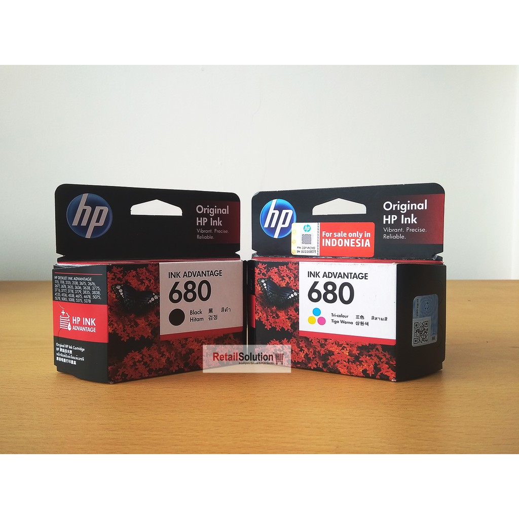 Tinta HP 680 1 Set Warna CMYK - Original HP Cartridge HP 2135 1115