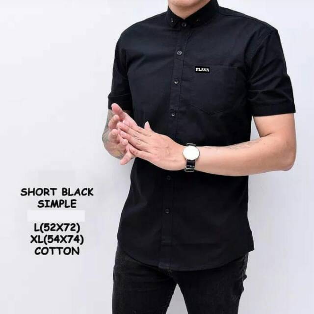 Kemeja flava pendek premium