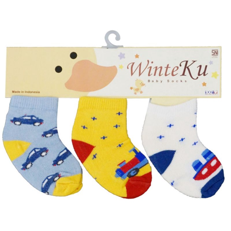 Kaos kaki Bayi Winteku 3in1 tanpa Antislip-Motif