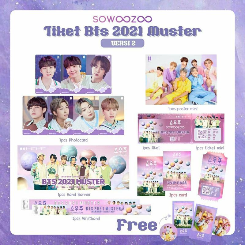 PTD BTS Muster &amp; Bang bang con live tiket konser (Replika) 2021 Muster birthday gift