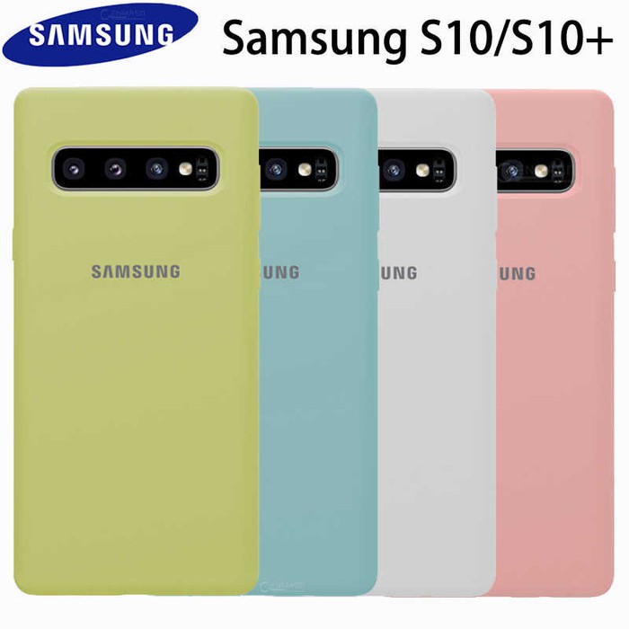 Samsung Galaxy S10 Plus S10Plus S10+ Silicone Cover Original Case - Hitam